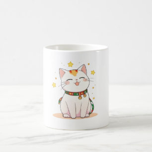 Turkatta med stjärnor Kawaii-design Kaffemugg