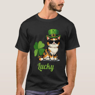 Turkatten St Patricks Day Leprechaun Calico T Shirt