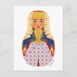 Turkbrud Matryoshka vykort