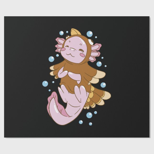 Turkdiskt Axolotl Kul Presentpapper (Platt)