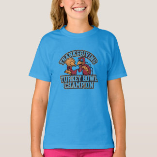 Turkey Bowl Champion Game Day Food Football Fun T Shirt