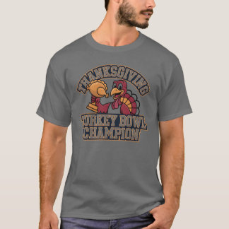 Turkey Bowl Champion Game Day Food Football Fun T Shirt