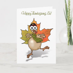 TURKEY Canadian Thanksgiving Helgkort