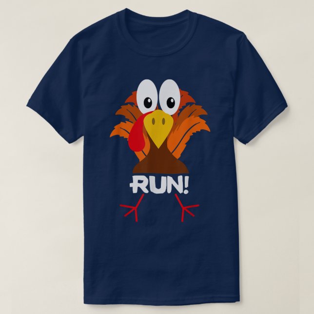 Turkey Costume Adult Running Face Turkey Trot T-Sh T Shirt (Design framsida)