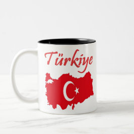 Turkey Country and Fan Design Två-Tonad Mugg