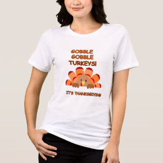 TURKEY DAG! Vita roliga thanksgiving-tröjor för kv T Shirt