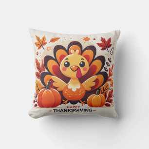 Turkey-design för sladd och Thanksgiving - sladd Kudde