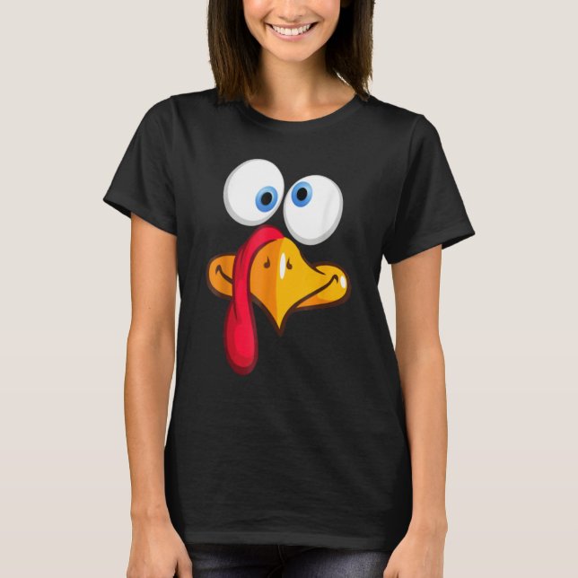 Turkey Face, Turkey Face Fun - Turkey Face Fun Tha T Shirt (Framsida)