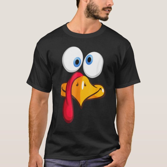 Turkey Face, Turkey Face Fun - Turkey Face Fun Tha T Shirt (Framsida)