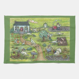 TURKEY FARM GOBBLERS THANKSGIVING KITCHEN TOWEL KÖKSHANDDUK