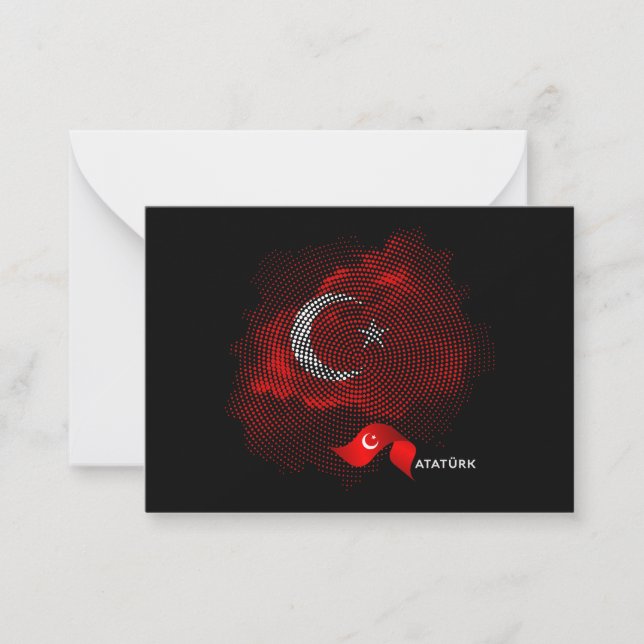 Turkey flag anteckningskort (Framsida)