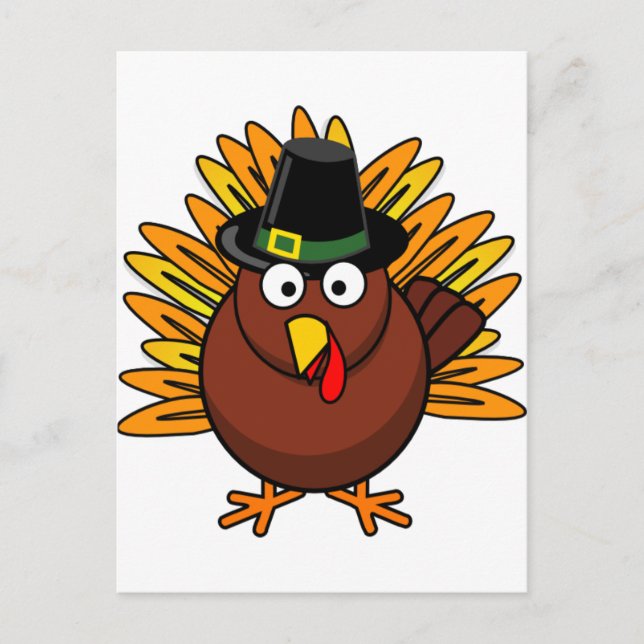 Turkey for Thanksgiving Holiday Helg Vykort (Framsida)