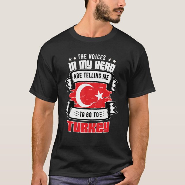Turkey In My Head T Shirt (Framsida)