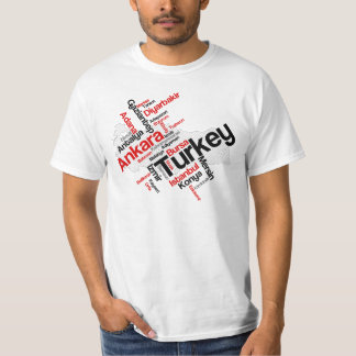 Turkey Map Cities T-Shirt