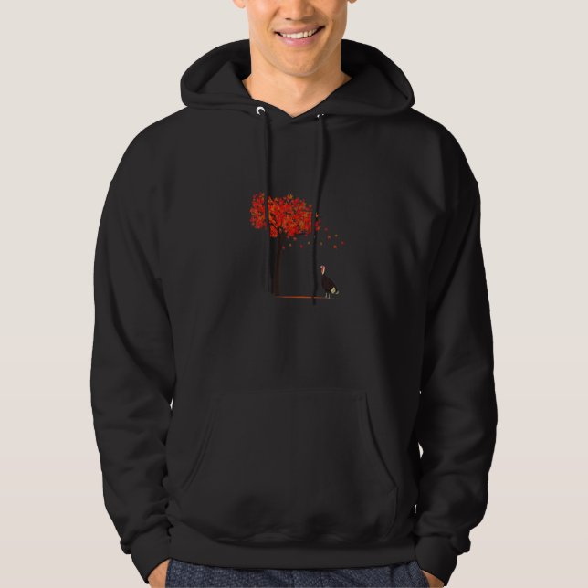 Turkey Maple Tree Thanksgiving Day Cute Fall Autum Hoodie (Framsida)