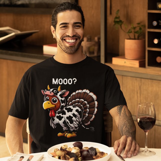 Turkey Moo Funny Thanksgiving T Shirt (Skapare uppladdad)