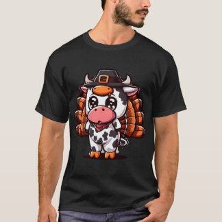 Turkey Moo Funny Thanksgiving T Shirt