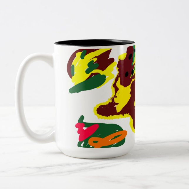 Turkey paint  Två-Tonad mugg (Vänster)