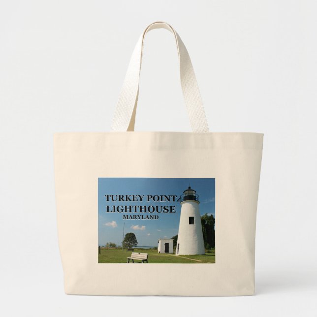 Turkey Point Lighthouse, Maryland Jumbo Tote Bag Jumbo Tygkasse (Framsidan)