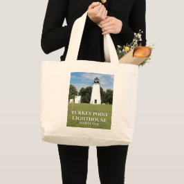 Turkey Point Lighthouse, Maryland Jumbo Tote Bag Tygkasse