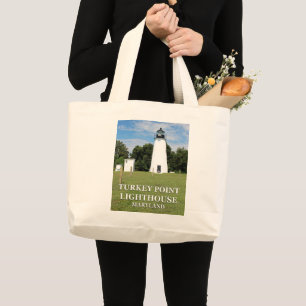 Turkey Point Lighthouse, Maryland Jumbo Tote Bag Tygkasse