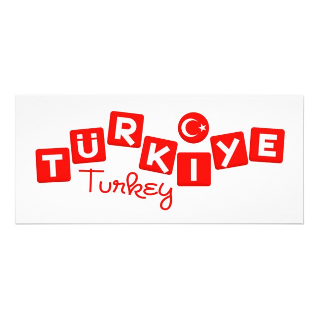 TURKEY-rackkort - anpassa Reklamkort (Framsidan)