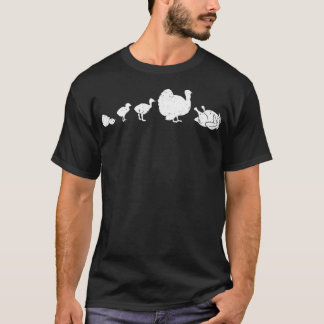Turkey Roasted Evolution Fun Humor Funny Thanksgiv T Shirt
