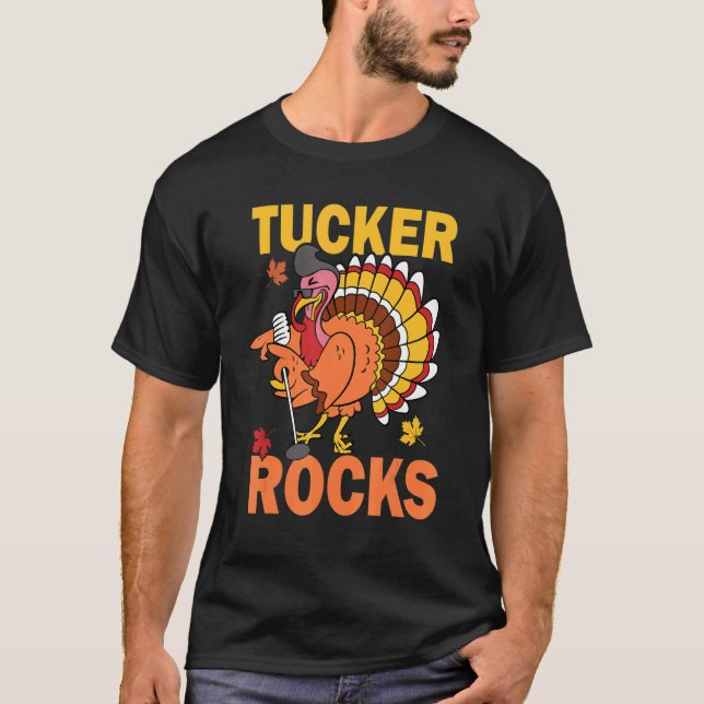 Turkey Rocks Autumn Fall Y'all Thanksgiving Retro  T Shirt (Framsida)