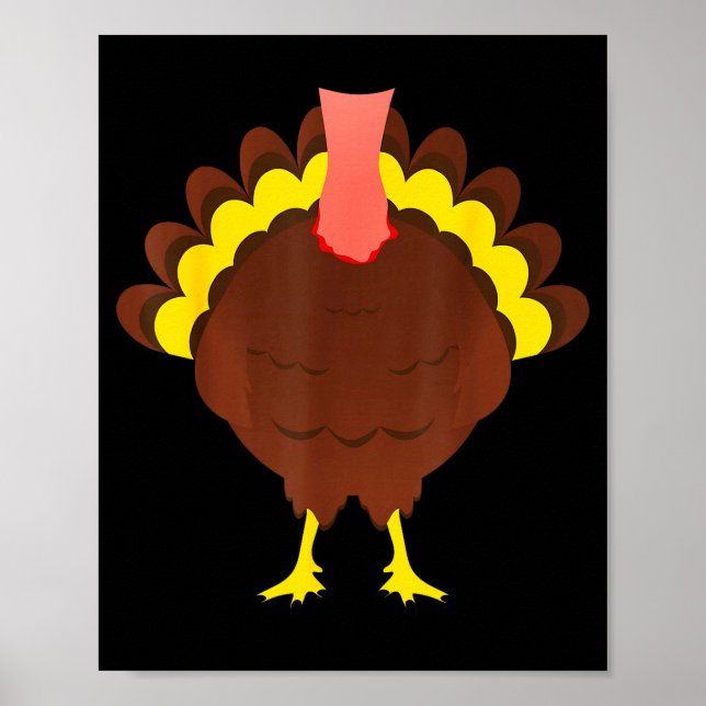Turkey Shirt Adult Kids Men Women Turkey Costume  Poster (Framsidan)
