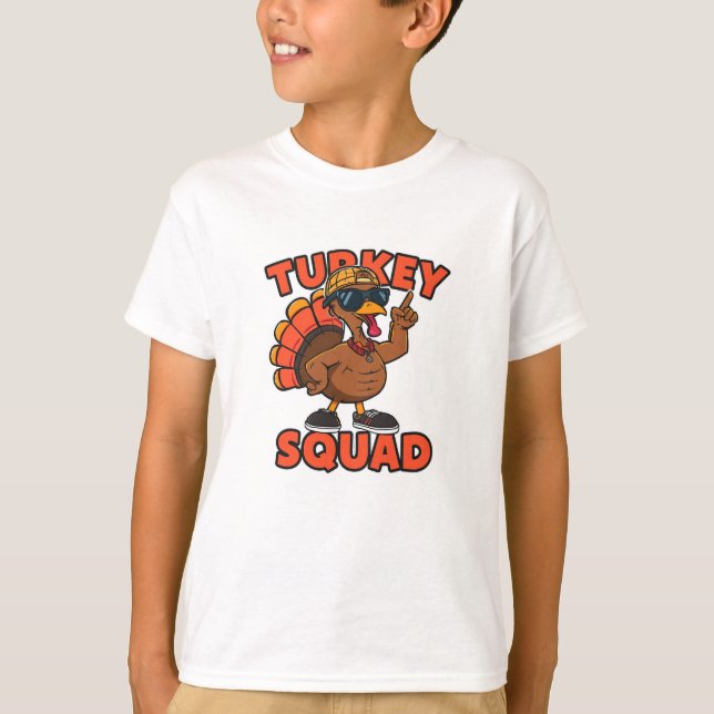 Turkey Squad – Thanksgiving Edition T Shirt (Framsida)