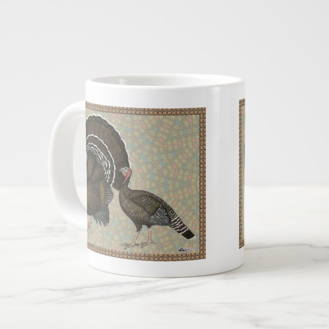 Turkey Standard Bronze Porträtt Jumbo Mugg (Framsida vänster)