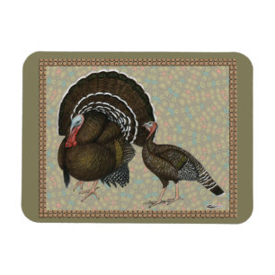 Turkey Standard Bronze Porträtt Magnet