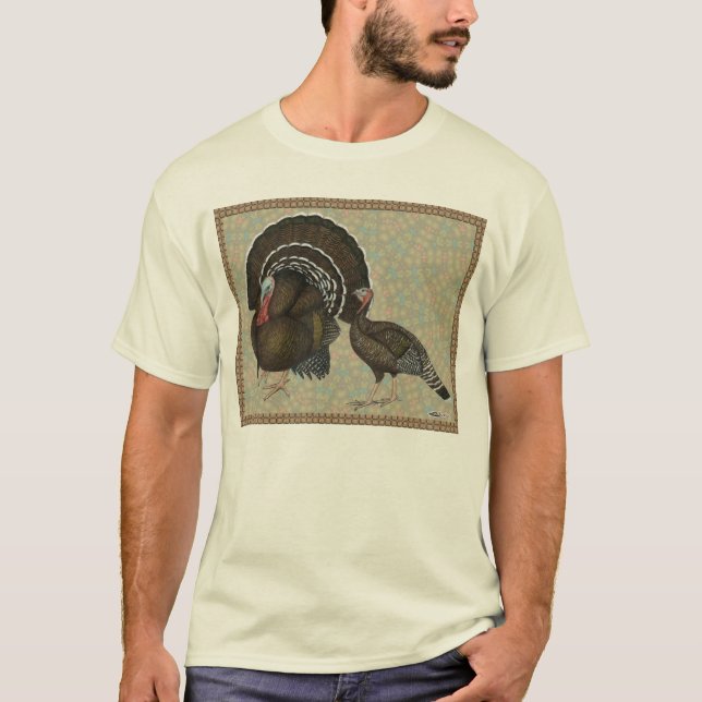 Turkey Standard Bronze Porträtt Tee Shirt (Framsida)