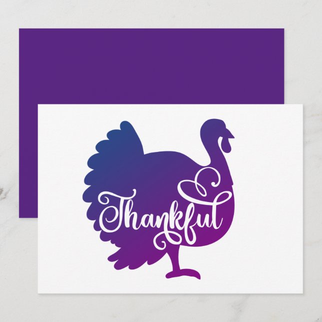 Turkey Thankful      Inbjudningar (Fram/baksida)
