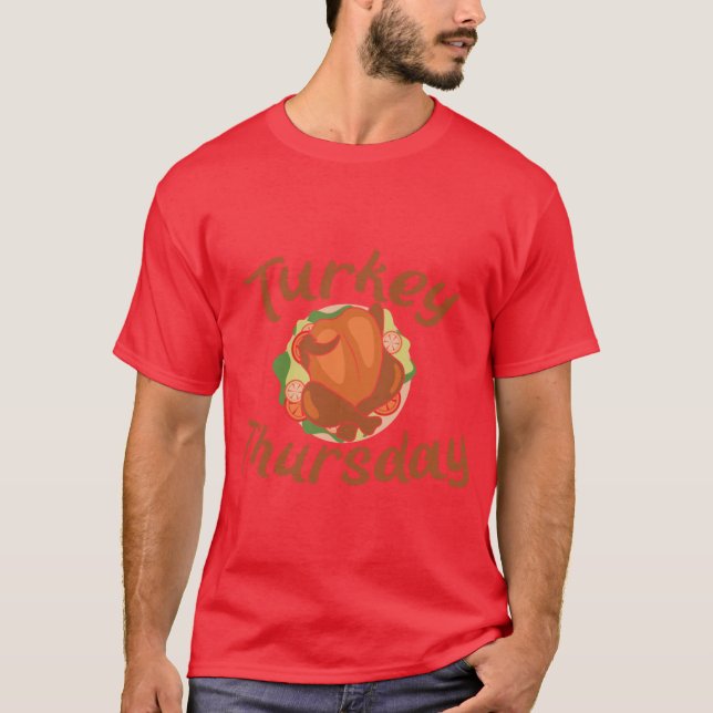 Turkey Thursday Taco Tuesday Happy Thanksgiving Da T Shirt (Framsida)