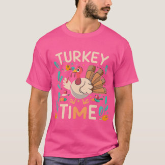 Turkey Time Thanksgiving Delight T Shirt