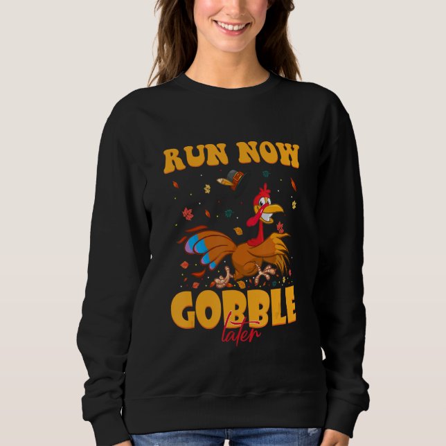 Turkey Trot Gear Costume Kids Thanksgiving Turkey  T Shirt (Framsida)