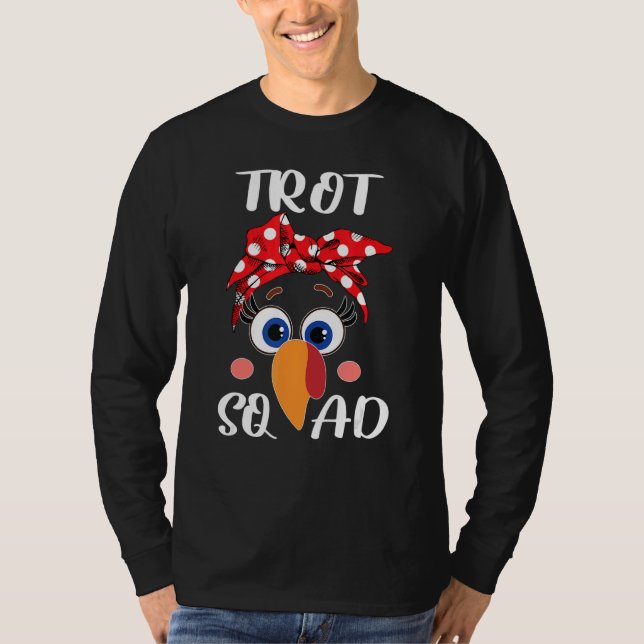 Turkey Trot Squad  Thanksgiving Running Costume T Shirt (Framsida)