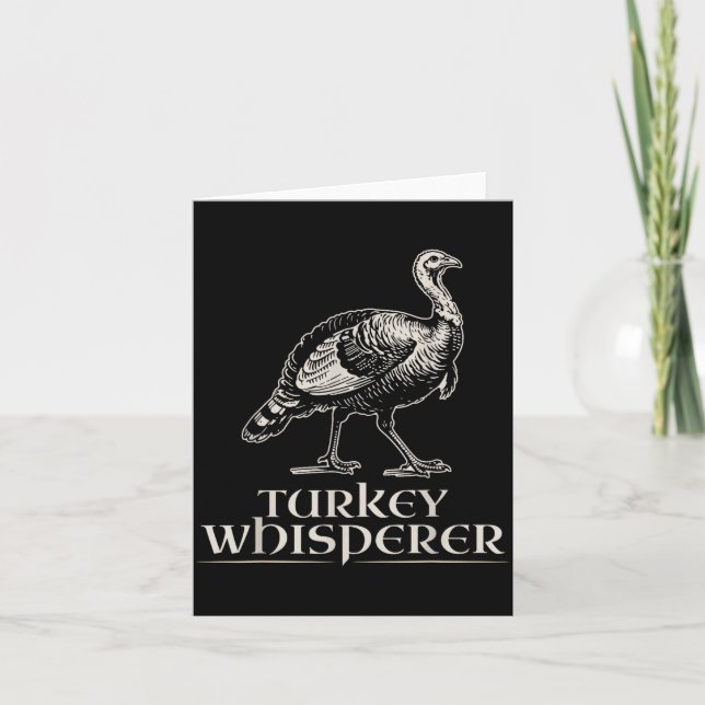 Turkey Whisperer Funny Hunting Gift For Men Women  Kort (Framsida)