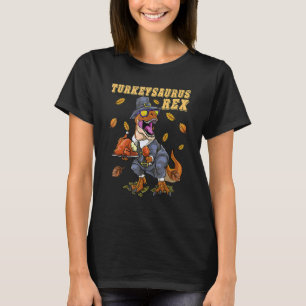 Turkeysaurus Rex Dab Turkiet Dino Småbarn Boys T Shirt
