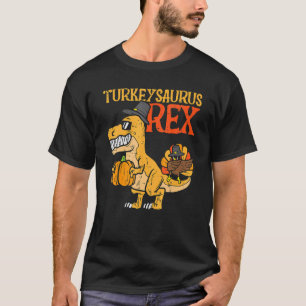 Turkeysaurus Rex Dab Turkiet Dino Småbarn Boys Tha T Shirt