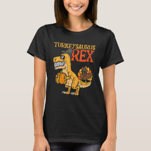 Turkeysaurus Rex Dab Turkiet Dino Småbarn Boys Tha T Shirt