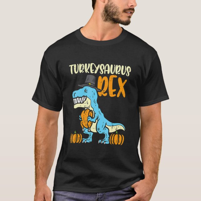 Turkeysaurus Rex Dab Turkiet Dino Småbarn Boys Tha T Shirt (Framsida)
