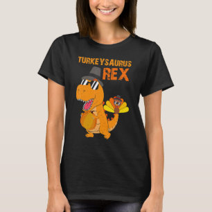 Turkeysaurus Rex Dab Turkiet Dino Småbarn Boys Tha T Shirt