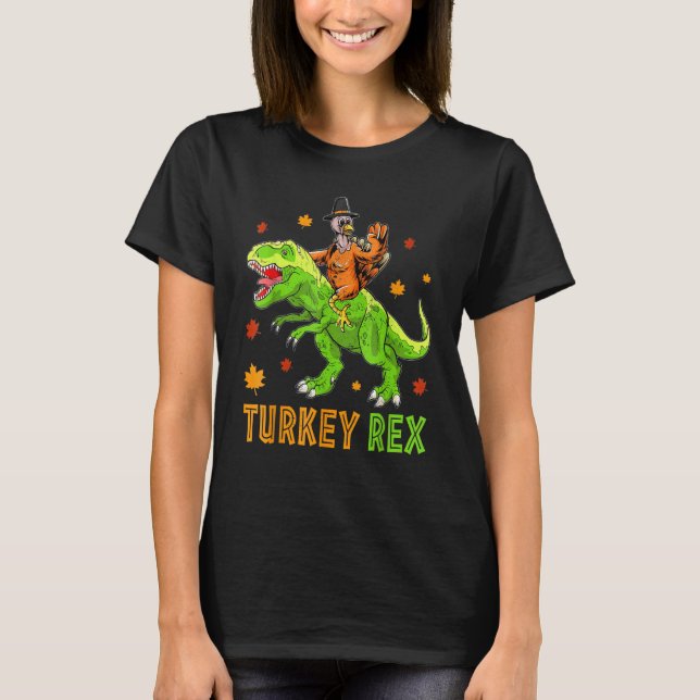 Turkeysaurus Rex Dab Turkiet Dino Småbarn Boys Tha T Shirt (Framsida)