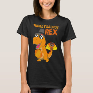 Turkeysaurus Rex Dab Turkiet Dino Småbarn Boys Tha T Shirt
