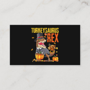 Turkeysaurus Rex Dab Turkiet TRex Dinosaur Thanksg Visitkort