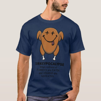 Turkiedomens vegan besegrades Thanksgiving Fu T Shirt