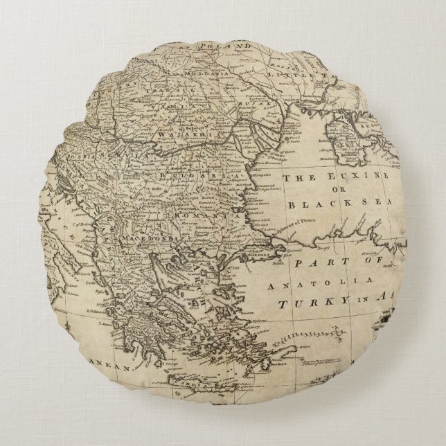 Turkiet 2 rund kudde (Framsidan)