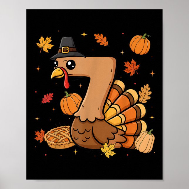 Turkiet 7 Thanksgiving Pumpa Gen Z Alpha Meme Matt Poster (Framsidan)